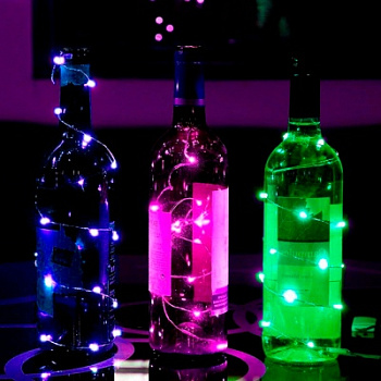 Гирлянда Роса 50 led IP65 на батарейках 5 метров Фиолетовый Giant4