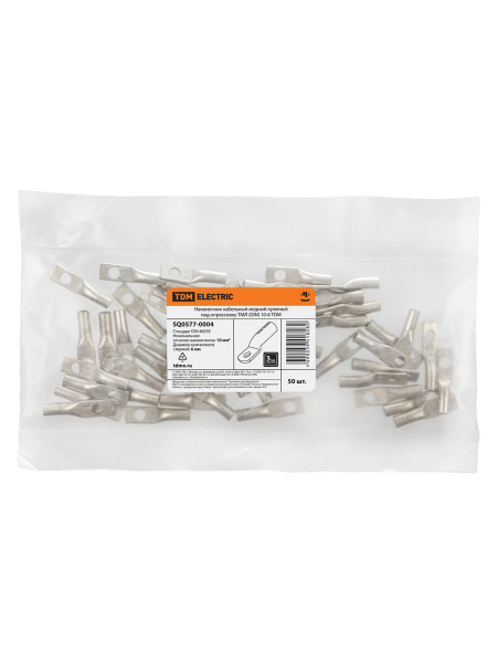 Наконечник кабельный медный луженый под опрессовку ТМЛ (DIN) 10-6 TDM