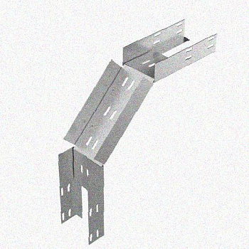 Лоток перфорированный КС 75х50-90 УТ1,5 для поворота трассы вниз на 90, горячее цинкование, S1,5