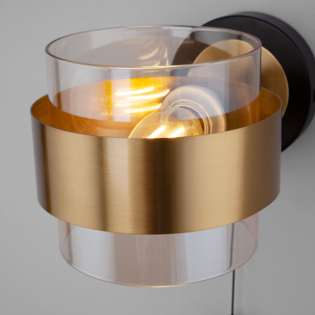 Настенный светильник в стиле лофт 1*E14 60Вт медный, черный IP20 Arcada (70127/1 черный) Eurosvet