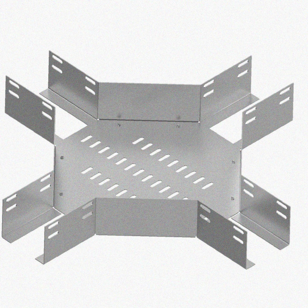 Лоток крестообразный перфорированный КМ 600х65 УТ1,5, оцинкованный лист S1,5