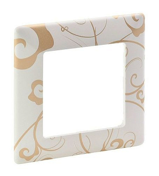 Valena LIFE Рамка горизонтальная 1-м . ампир белый IP20 Legrand