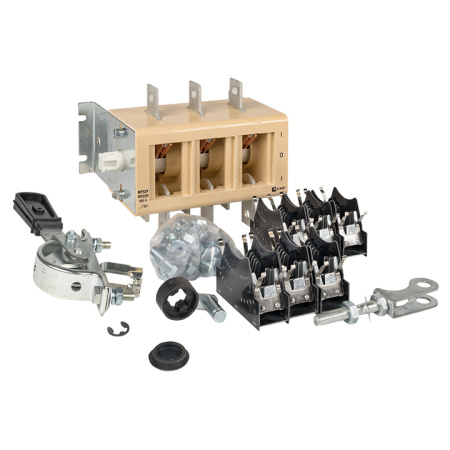 Выключатель-разъединитель ВР32У-37A71240-R 400А, 2 направ, с д/г камерами, с передней смещённой рукояткой MAXima EKF