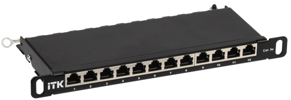 ITK 0,5U патч-панель кат.5E STP 12 портов 10" (Dual IDC)
