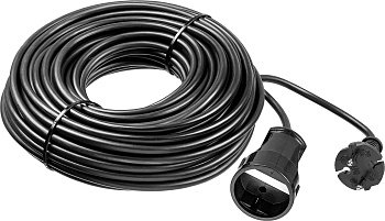 Силовой удлинитель-шнур ПВС 2x0.75 50м 2200Вт, ПВС 207-Ш ЗУБР