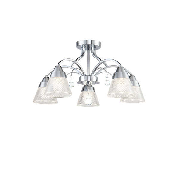 Люстра 5*E14 40Вт Хром IP20 Enrica FR2011CL-05CH Freya