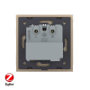 Розетка электрическая ZigBee (Wi-Fi) с заземлением защитными шторками 16A 1 пост Золотая Livolo