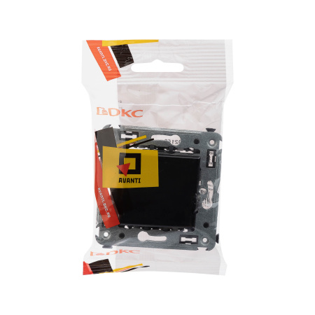 Кнопка одноклавишная в стену, "Avanti", "Черный квадрат" DKC