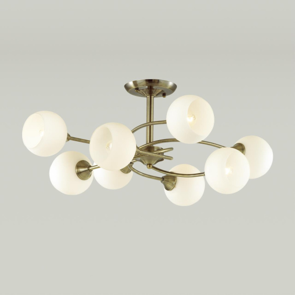 Люстра потолочная E27 8*60W 220V DANIELLA античная бронза LUMION