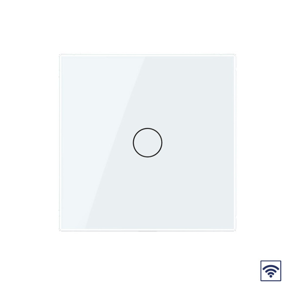 Сенсорный радиоуправляемый выключатель 1 клавиша 1 пост Белый Livolo