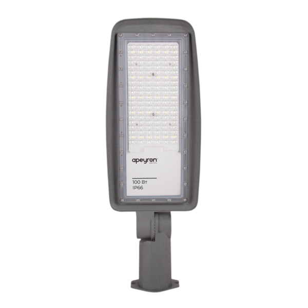 29-11 Светильник светодиодный, уличный, консольный с регулировкой наклона 100Вт, 230/50Гц, 12000лм, 5000К, IP66, КСС "Ш", 526х186*х85мм, ø65мм, серый 