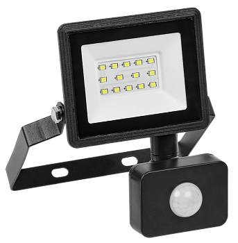 Прожектор светодиодный СДО 06-20Д с датчиком движения IP54 6500K черный IEK