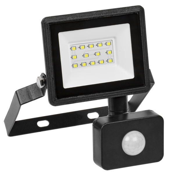 Прожектор светодиодный СДО 06-20Д с датчиком движения IP54 6500K черный IEK