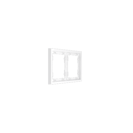 Рамка пластиковая Voltum S70 на 2 поста, (белый глянцевый)