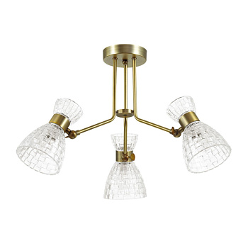 Люстра потолочная E14 3*40W 220V JACKIE античная бронза LUMION