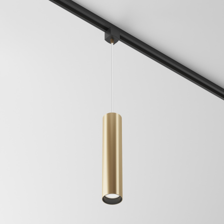 Трековый подвесной светильник 1*GU10 10Вт Матовое Золото IP20 Single phase track system Unity TR025-1-GU10-MG Technical Maytoni