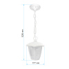 11-198 Св-к садово-парковый, светод-й, подвесной, «Марсель 1», 8Вт, 6-ти гран., 720Лм, 6500К, бел. Apeyron