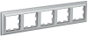 BRITE Рамка 5-мест. РУ-5-Бр алюм./алюм. IEK