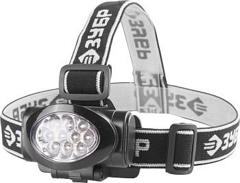 Фонарь "Мастер" налобный светодиодный, 10Ultra LED, матричный рефлектор, 3 режима, 3ААА ЗУБР