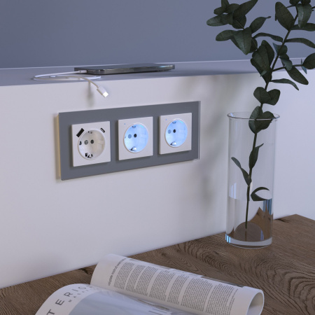 Розетка с быстрой зарядкой USB Type A+С белая Werkel