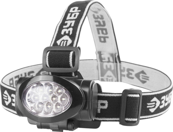 Фонарь "Мастер" налобный светодиодный, 10Ultra LED, матричный рефлектор, 3 режима, 3ААА ЗУБР