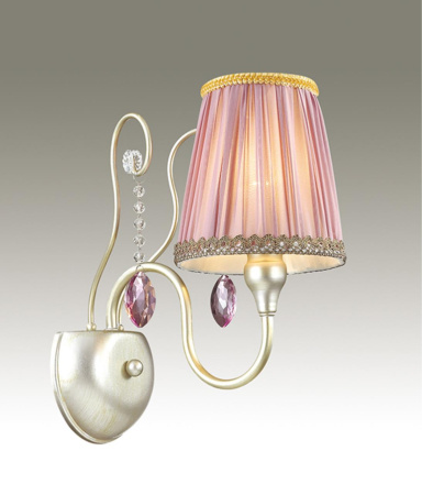 Бра E14 40W 220V GAELLORI мат.золото/серебр.патина/хрусталь ODEON LIGHT