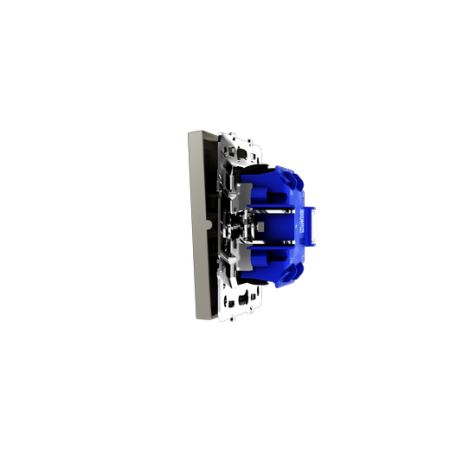 Выключатель встраиваемый Voltum S70 двухклавишный с подсветкой 10А, (шелк)