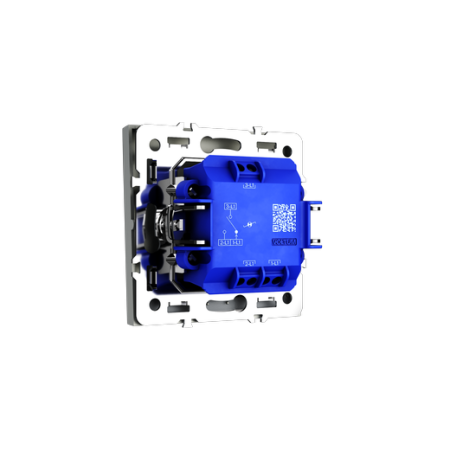 Проходной переключатель встраиваемый Voltum S70 одноклавишный с подсветкой 10А, (сталь)