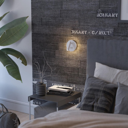 Наст-й свет-к с лампой д/чтения с выкл LED 9W 3000K 220V BEAM бел/металл ODEON LIGHT