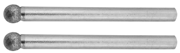 Мини-шарошки алмазные, d 4,0x3,2мм, длина 38мм, 2шт ЗУБР