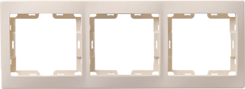 Рамка 3-местная горизонтальная РГ-3-ККм КВАРТА кремовый IEK