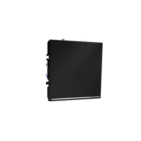 Проходной переключатель встраиваемый Voltum S70 одноклавишный с подсветкой 10А, (черный матовый)