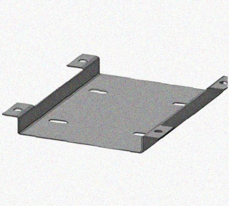 Соединитель нижний У1102 200х100 УТ1,5 с метизами, оцинкованный лист, S1,0