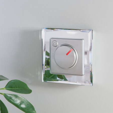 Терморегулятор электромеханический для теплого пола (серебряный) СУ IP20 Werkel