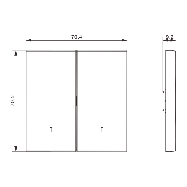 Donel S08 мокко клавиша 2-я с подсветкой, серия DB
