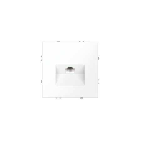 Розетка компьютерная встраиваемая Voltum S70 RJ45 КАТ.6, (белый матовый)