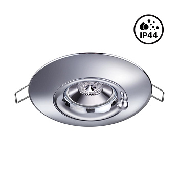 Св-к встр.влагозащ.IP44 GU10 50W 220V WATER хром NOVOTECH