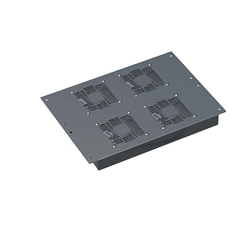 Потолочный модуль 4 вентилятора для крыши напольных 19" IT-корпусов ДКС серии CQE шириной 600мм, RAL7011 DKC