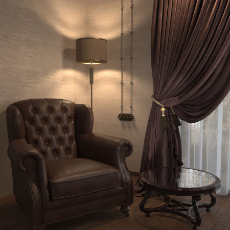 Розетка с заземлением (Бронзовый) Ретро ОУ IP20 Werkel