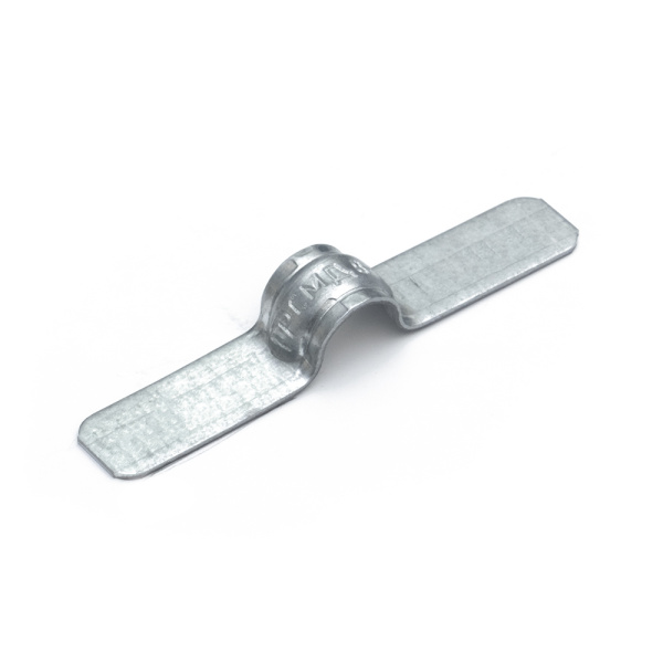 Скоба металлическая двухлапковая СМД d8-9 мм для монтажного пистолета (без отверстий) (100 шт/уп) Промрукав