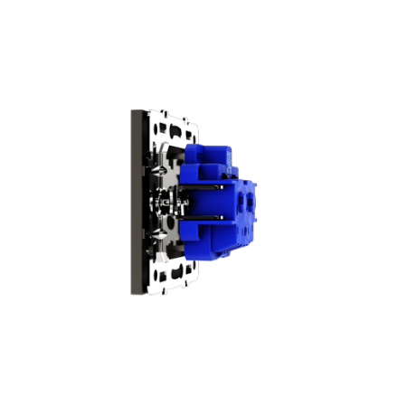 Розетка встраиваемая Voltum S70 с заземлением и защитными шторками, 16А, (кашемир)