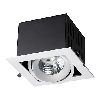 Встр.карданный св-к IP20 LED 4000К 24W 100-265V GESSO белый/черн NOVOTECH