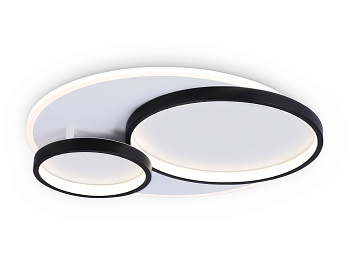 Настенно-потолочный светодиодный светильник с пультом FA7719 WH/BK белый/черный 3000K-6400K 64W 490*470*90 (ПДУ РАДИО 2.4G) Ambrella Light