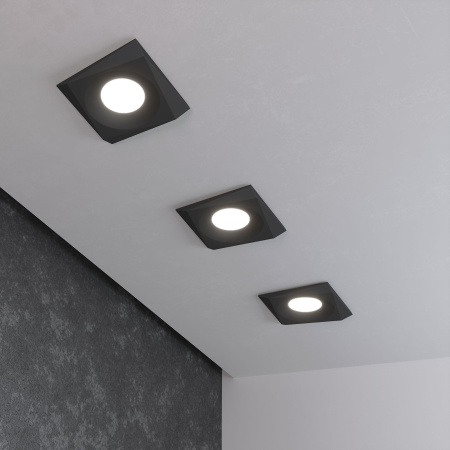 Встраиваемый точечный светильник GU10 черный IP20 (a053351) Elektrostandard