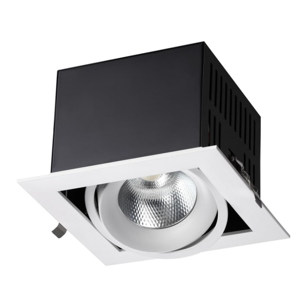 Встр.карданный св-к IP20 LED 4000К 24W 100-265V GESSO белый/черн NOVOTECH