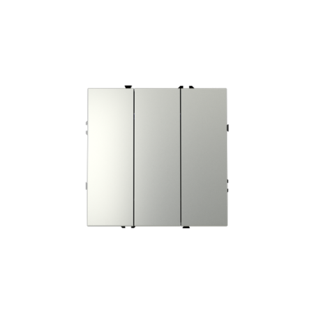 Выключатель встраиваемый Voltum S70 трехклавишный 10А, (сталь)