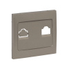 Валенсия Лицевая панель розетки RJ-45 1-местная кашемир EKF