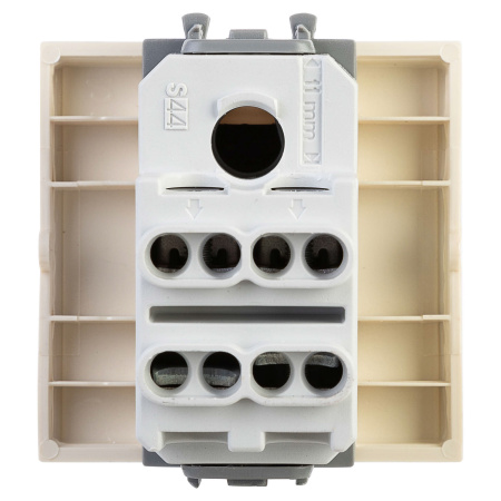 Перекрестный переключатель одноклавишный модульный, "Avanti", "Ванильная дымка", 2 модуля DKC