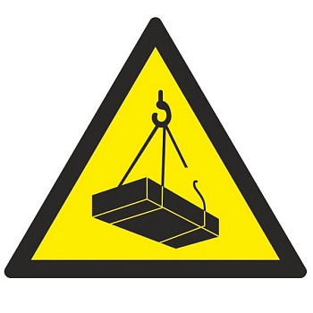 Знак W 06 "Опасно, Возможно падение груза" 200х200х200 мм, пластик ГОСТ Р 12,4,026-2001 EKF