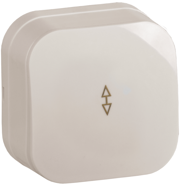 Выключатель 1-клавишный ОУ проходной ВСп10-1-0-ХК 10А GLORY кремовый IEK